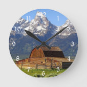 Grote Schuur Tetons Ronde Klok (Voorkant)