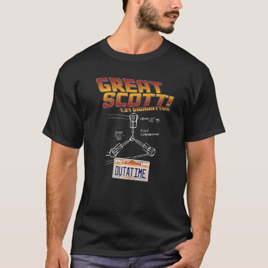 Grote Scott Gigawatts Tijdmachine voor Mannen & Vr T-shirt (Voorkant)