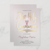 grote script First Heilige Communie Kaart (Voorkant / Achterkant)