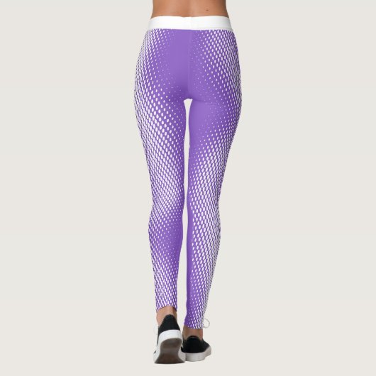 Grote Script-tekst met wit puntpatroon op pasta Leggings (Achterkant)