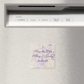 Grote Scroll Save the Date Magnet (Insitu (Vaatwasser))