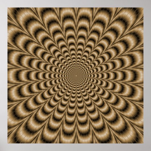 Grote sepia Pulse-Poster Poster (Voorkant)