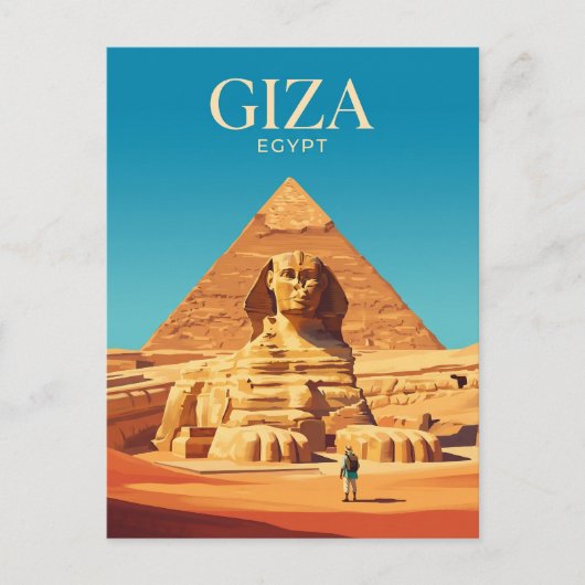 Grote Sfinx Egypte Briefkaart (Voorkant)