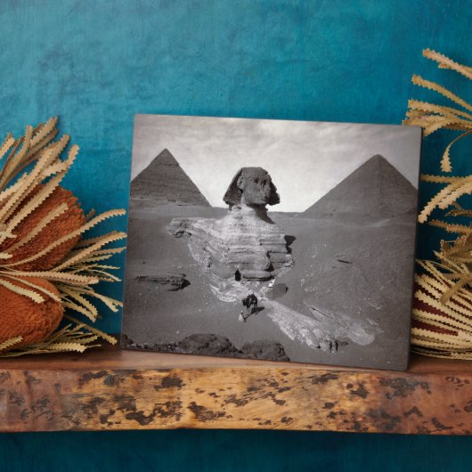 Grote Sfinx & Giza-piramides Necropolis Egypte Fotoplaat (Zijkant)