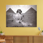 Grote Sfinx & Gizeh Piramides Necropolis Egypte Canvas Afdruk (Insitu (Woonkamer))