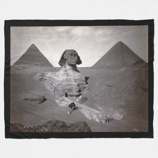 Grote Sfinx & Gizeh Piramides Necropolis Egypte Fleece Deken (Voorkant (Horizontaal))
