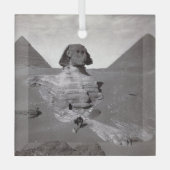 Grote Sfinx & Gizeh Piramides Necropolis Egypte Glas Ornament (Voorkant)