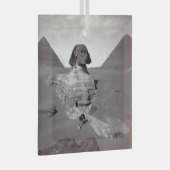 Grote Sfinx & Gizeh Piramides Necropolis Egypte Glas Ornament (Voorkant Rechts)