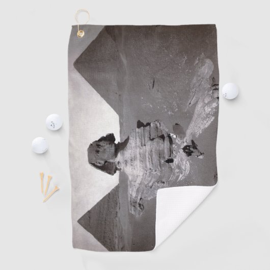 Grote Sfinx & Gizeh Piramides Necropolis Egypte Golfhanddoek (Insitu)