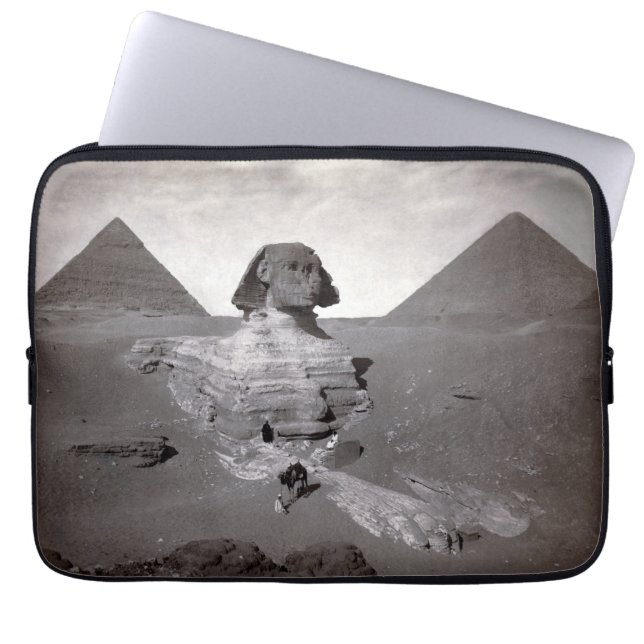Grote Sfinx & Gizeh Piramides Necropolis Egypte Laptop Sleeve (Voorkant)