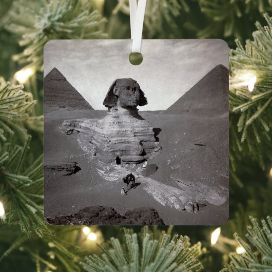 Grote Sfinx & Gizeh Piramides Necropolis Egypte Metalen Ornament (Insitu)