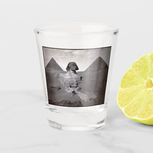 Grote Sfinx & Gizeh Piramides Necropolis Egypte Shot Glas (Voorkant)