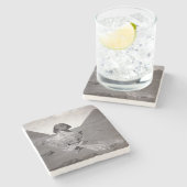 Grote Sfinx & Gizeh Piramides Necropolis Egypte Stenen Onderzetter (Zijkant)