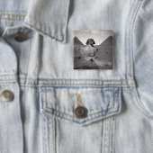 Grote Sfinx & Gizeh Piramides Necropolis Egypte Vierkante Button 5,1 Cm (In situ)