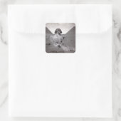 Grote Sfinx & Gizeh Piramides Necropolis Egypte Vierkante Sticker (Tas)