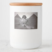 Grote Sfinx & Gizeh Piramides Necropolis Egypte Voedselcontainer Etiket (Voorkant)