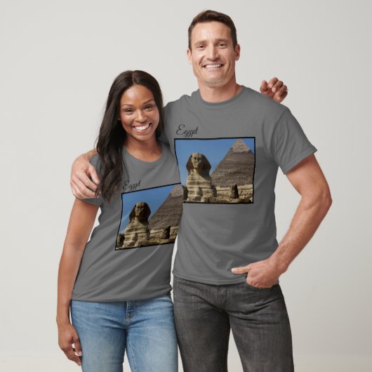 Grote Sfinx standbeeld Giza Cairo Egypte reisfoto T-shirt (Unisex)