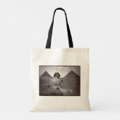 Grote Sfinx van Giza Necropolis en Piramiden Tote Bag (Achterkant)