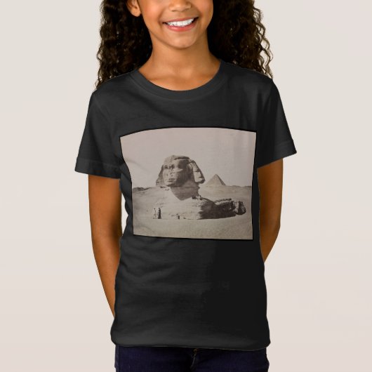 Grote Sfinx van Giza Necropolis in Egypte 1887 T-shirt (Voorkant)