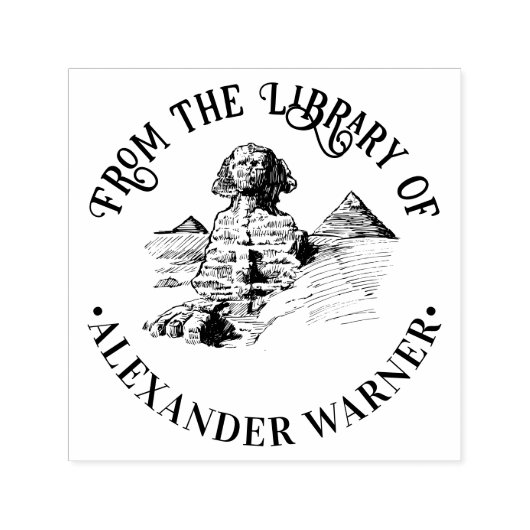 Grote Sfinx van Gizeh Egypte #1 Bibliotheek Boek N Zelfinktende Stempel (Design)