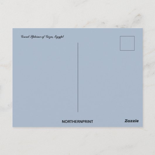 Grote Sfinx van Gizeh Egypte Briefkaart (Achterkant)
