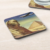  Grote Sfinx van Gizeh, Egyptische piramides Bier Onderzetter (Linkerzijde)