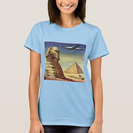  Grote Sfinx van Gizeh, Egyptische piramides T-shirt (Voorkant)