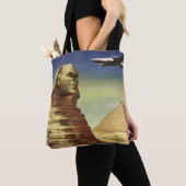  Grote Sfinx van Gizeh, Egyptische piramides Tote Bag (Dichtbij)