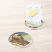  Grote Sfinx van Gizeh, Egyptische piramides Zandsteen Onderzetter (Zijkant)