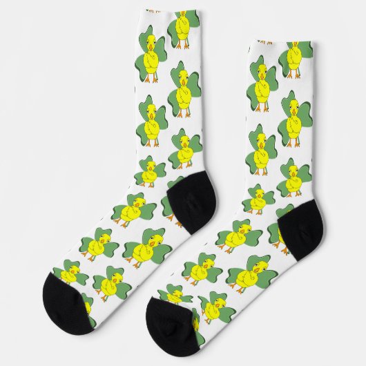 Grote Shamrock Chick Pattern Sokken (Links)
