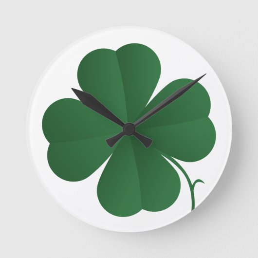 Grote shamrock ronde klok (Voorkant)