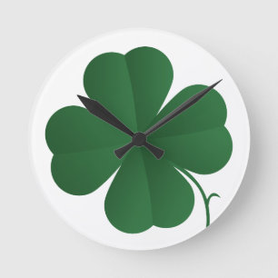 Grote shamrock ronde klok