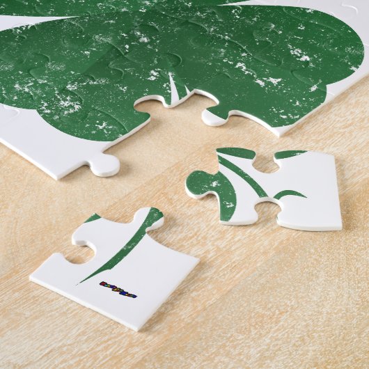 Grote Shamrock - stijl Legpuzzel (Zijkant)