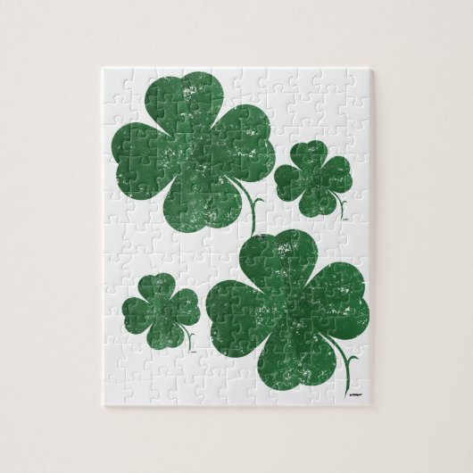 Grote Shamrock -  stijl Legpuzzel (Verticaal)