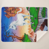Grote Sherpa blanket Unicorn Sherpa Deken (Voorkant (horizontaal))