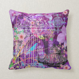Grote Sierkussen, Violet,  vogelkooi Kussen