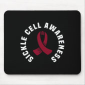 Grote Sikkelcel Bewustzijn Pocket Apparel Burgund Muismat (Voorkant)