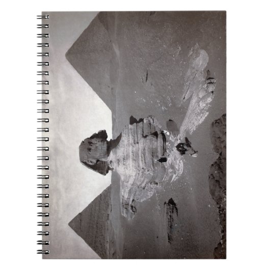 Grote sinaasappel van Giza Necropolis en Pyramiden Notitieboek (Voorkant)