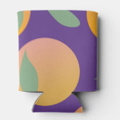 Grote Sinaasappels Paars Patroon Blikjeskoeler (Achterkant)