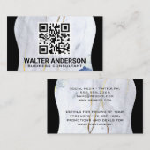 Grote Sjabloon QR-code | Marmer Gold Flakes Visitekaartje (Voorkant / Achterkant)