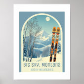 Grote Sky Montana skigebied Rocky Mountains Poster (Voorkant)
