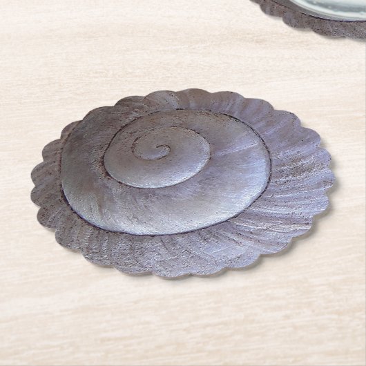 Grote slak shell kartonnen onderzetters (Gekanteld)