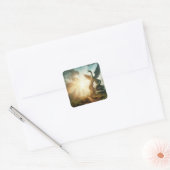 Grote slang met vleugels vierkante sticker (Envelop)