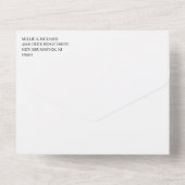 Grote Slate Blue Initialen Typografie Foto Bruilof All In One Uitnodiging (Achterkant)