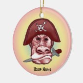 Grote Slechte Aap Piraat Keramisch Ornament (Links)