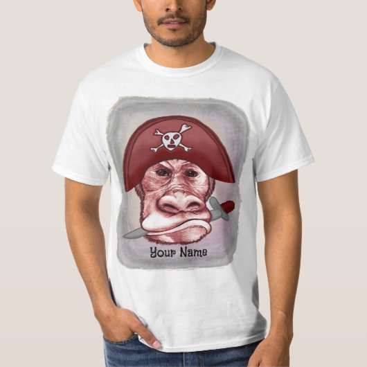 Grote Slechte Aap Piraat T-shirt (Voorkant)