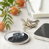 Grote Sleutelring van de Draak van Yang van Yin de Sleutelhanger (Zijkant)