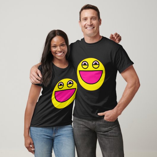 Grote Smiley Gezicht T-shirt (Unisex)