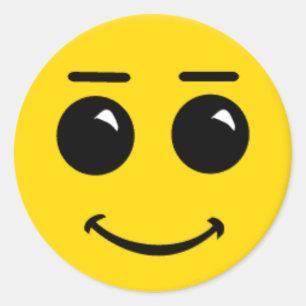 grote smiley ronde sticker