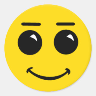 grote smiley ronde sticker